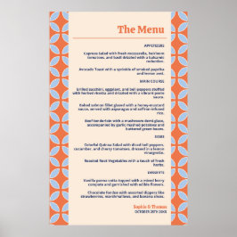 Middeleeuwse retro bruiloft poster