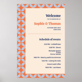 Middeleeuwse retro bruiloft poster