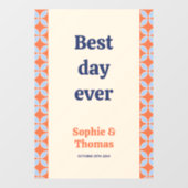 Middeleeuwse retro bruiloft raamsticker (Vel)