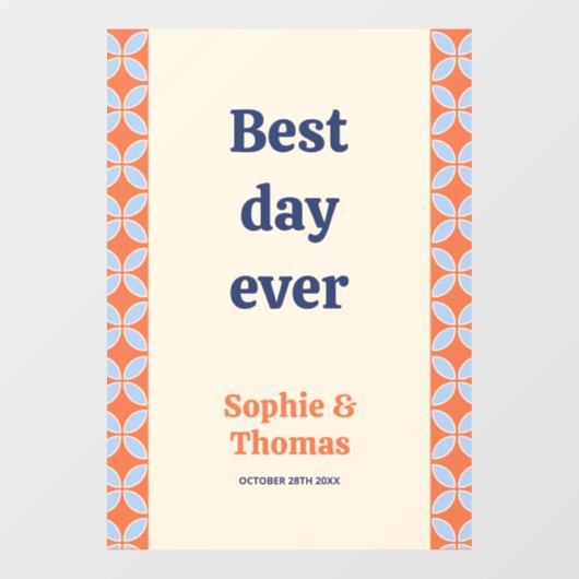 Middeleeuwse retro bruiloft raamsticker (Vel)