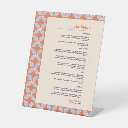 Middeleeuwse retro bruiloft reclamebord met voetstuk (Voorkant)