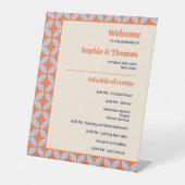 Middeleeuwse retro bruiloft reclamebord met voetstuk (Voorkant)