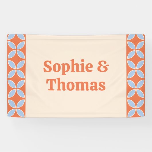 Middeleeuwse retro bruiloft spandoek (Horizontaal)