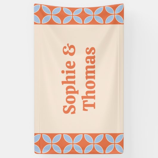 Middeleeuwse retro bruiloft spandoek (Verticaal)