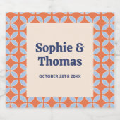 Middeleeuwse retro bruiloft sparkling wijnetiket (Enkel label)