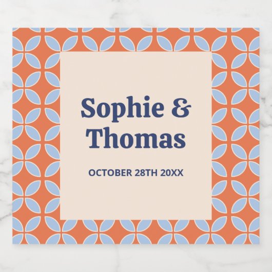 Middeleeuwse retro bruiloft sparkling wijnetiket (Enkel label)