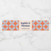 Middeleeuwse retro bruiloft waterfles etiket (Enkel label)