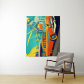 Middeleeuwse retroflecterende Sinaasappel voor de  Wandkleed (In situ)