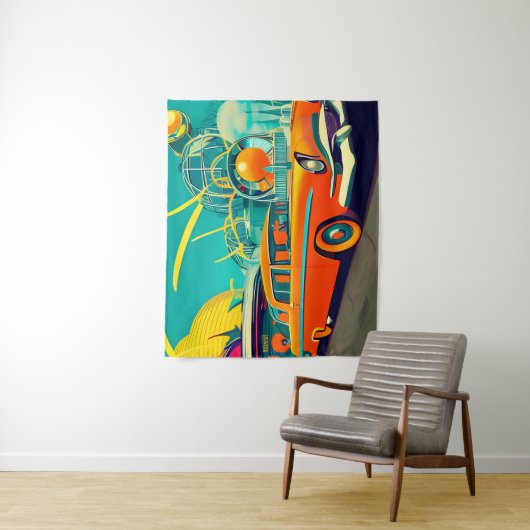 Middeleeuwse retroflecterende Sinaasappel voor de  Wandkleed (In situ)