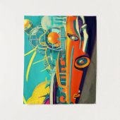 Middeleeuwse retroflecterende Sinaasappel voor de  Wandkleed (Voorkant)