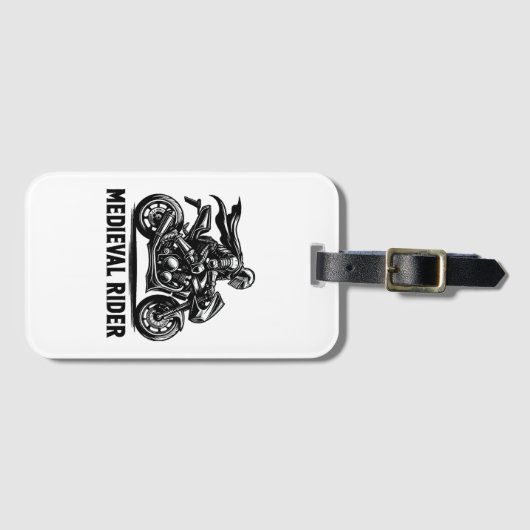 middeleeuwse ridder bagagelabel (Voorkant (horizontaal))