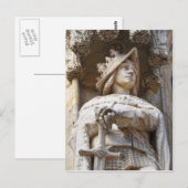 Middeleeuwse Ridder Briefkaart (Voorkant / Achterkant)