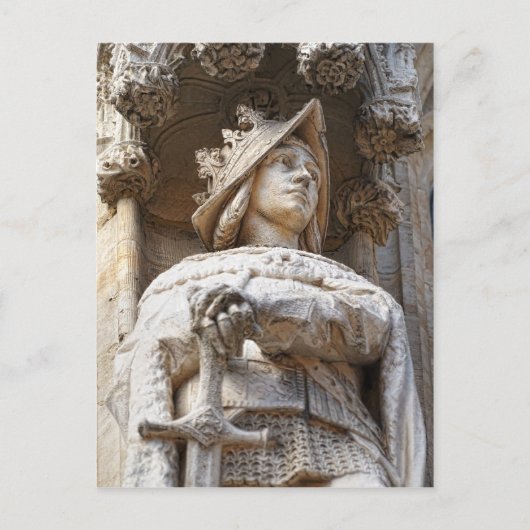 Middeleeuwse Ridder Briefkaart (Voorkant)