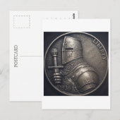 Middeleeuwse ridder. briefkaart (Voorkant / Achterkant)