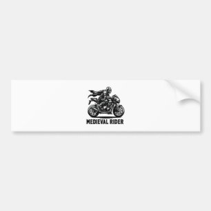 Middeleeuwse ridder bumpersticker