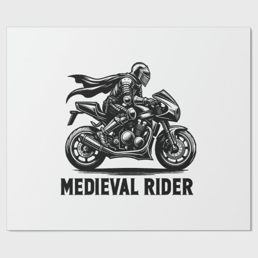 Middeleeuwse ridder cadeaupapier (Vlak)