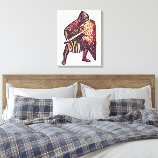middeleeuwse ridder canvas afdruk (Insitu (Slaapkamer))