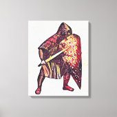 middeleeuwse ridder canvas afdruk (Voorkant)
