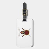 Middeleeuwse Ridder Crest Helm Zwaarden Schild Bagagelabel (Voorkant verticaal)