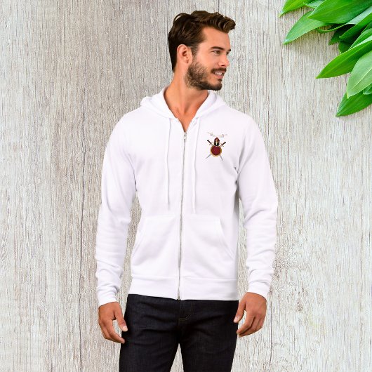Middeleeuwse Ridder Crest Helm Zwaarden Schild Hoodie