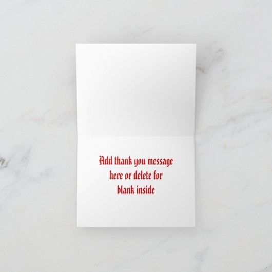 Middeleeuwse Ridder Dank u Opmerking Kaart (Binnen)