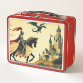 Middeleeuwse ridder/draak/kasteel fantasie (Voorkant)