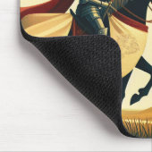 Middeleeuwse ridder/draak/kasteel fantasie muismat (Hoek)