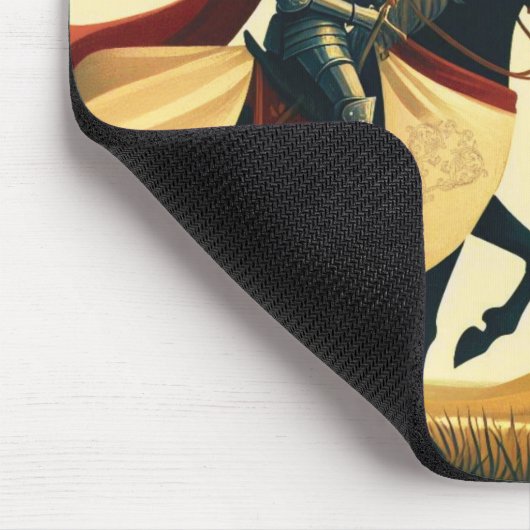 Middeleeuwse ridder/draak/kasteel fantasie muismat (Hoek)