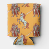 Middeleeuwse ridder, eenhoorn, fantasie naadloos p blikjeskoeler (Voorkant)