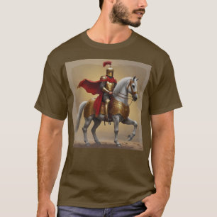 Middeleeuwse ridder en paard t-shirt