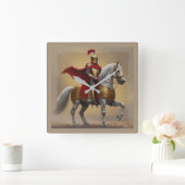 Middeleeuwse ridder en paard vierkante klok (Huis)