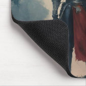 Middeleeuwse ridder en tijger Mousepad Muismat (Hoek)