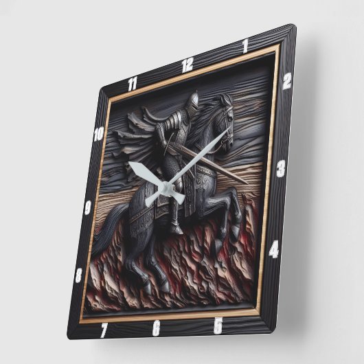 Middeleeuwse Ridder: Graanontwerpstijl Vierkante Klok (Hoek)