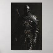 Middeleeuwse Ridder Grim Dark Poster (Voorkant)
