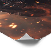 Middeleeuwse Ridder in Actie - Fierce Battle Poste Poster (Hoek)