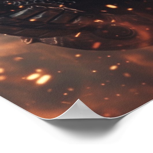 Middeleeuwse Ridder in Actie - Fierce Battle Poste Poster (Hoek)