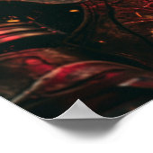 Middeleeuwse Ridder in het Shining Red Armor Poste Poster (Hoek)