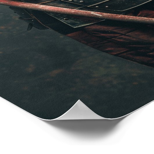 Middeleeuwse ridder in pantser Poster (Hoek)