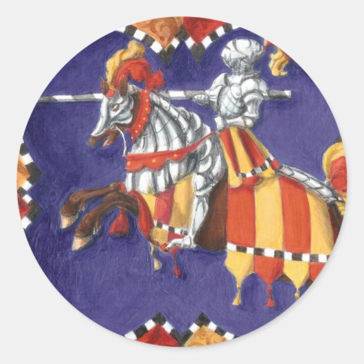 Middeleeuwse ridder Jousting Stickers (Voorkant)
