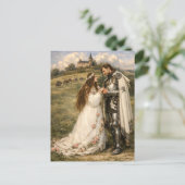 Middeleeuwse Ridder, Kasteel & Prinses Feestdagenkaart (Staand voorkant)