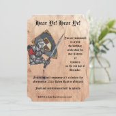 Middeleeuwse Ridder met Zwaard en Schild Verjaarda Kaart (Staand voorkant)