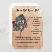 Middeleeuwse Ridder met Zwaard en Schild Verjaarda Kaart (Voorkant / Achterkant)