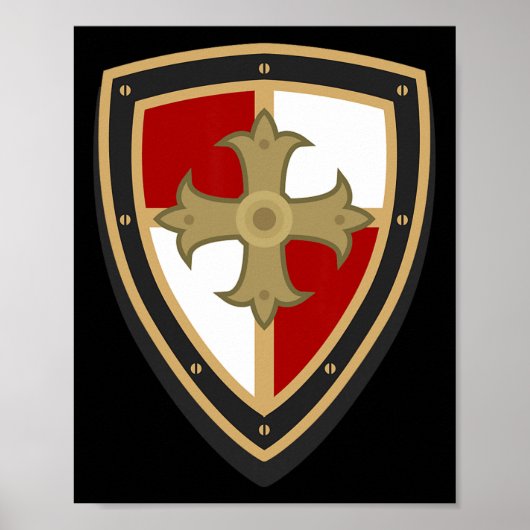 Middeleeuwse Ridder - Middeleeuwse Renaissance Tun Poster (Voorkant)