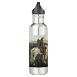 Middeleeuwse ridder op het kruispunt waterfles 