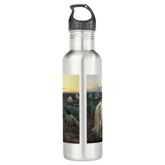 Middeleeuwse ridder op het kruispunt waterfles  (Achterkant)