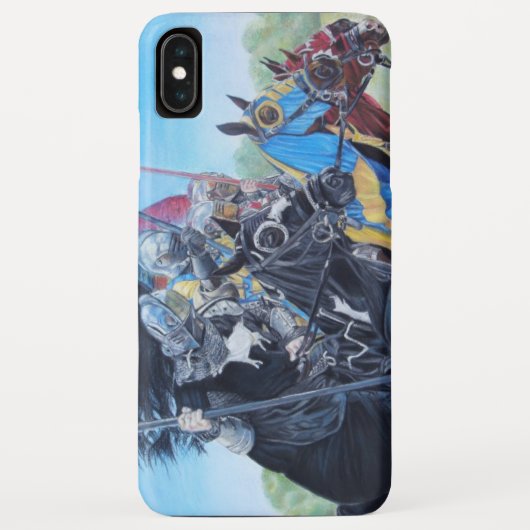middeleeuwse ridder over paarden Case-Mate iPhone case (Achterkant)