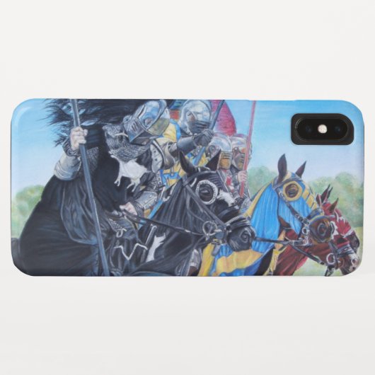middeleeuwse ridder over paarden Case-Mate iPhone case (Achterkant (horizontaal))