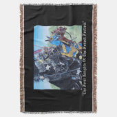 middeleeuwse ridder over paarden deken (Voorkant Verticaal)