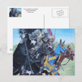 middeleeuwse ridder over paarden historische kunst briefkaart (Voorkant / Achterkant)