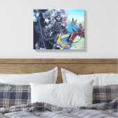 middeleeuwse ridder over paarden historische kunst canvas afdruk (Insitu (Slaapkamer))